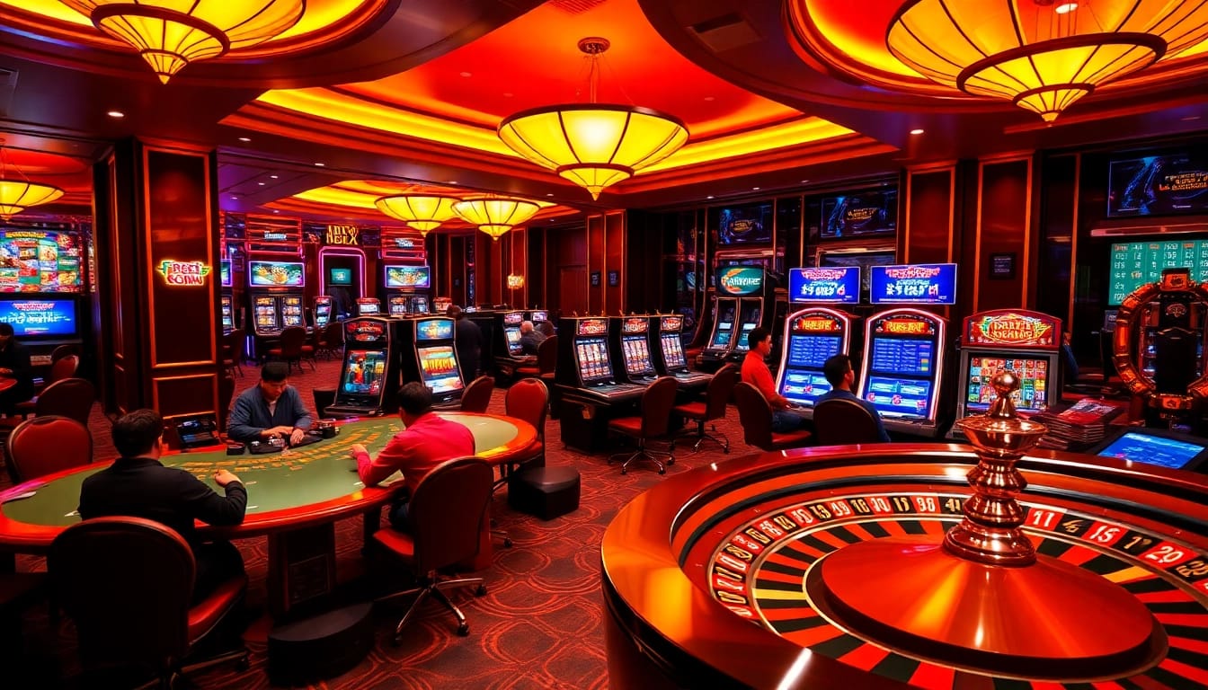 Gambling excitement at F8BET COM with diverse games and vibrant casino visuals.