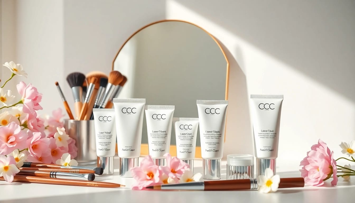 Best CC cream for oily skin displayed in a chic beauty setup with a modern aesthetic.