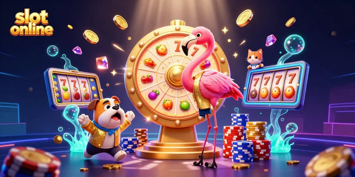 Menangkan permainan slot online dengan karakter lucu, koin emas, dan efek menarik di kasino digital.