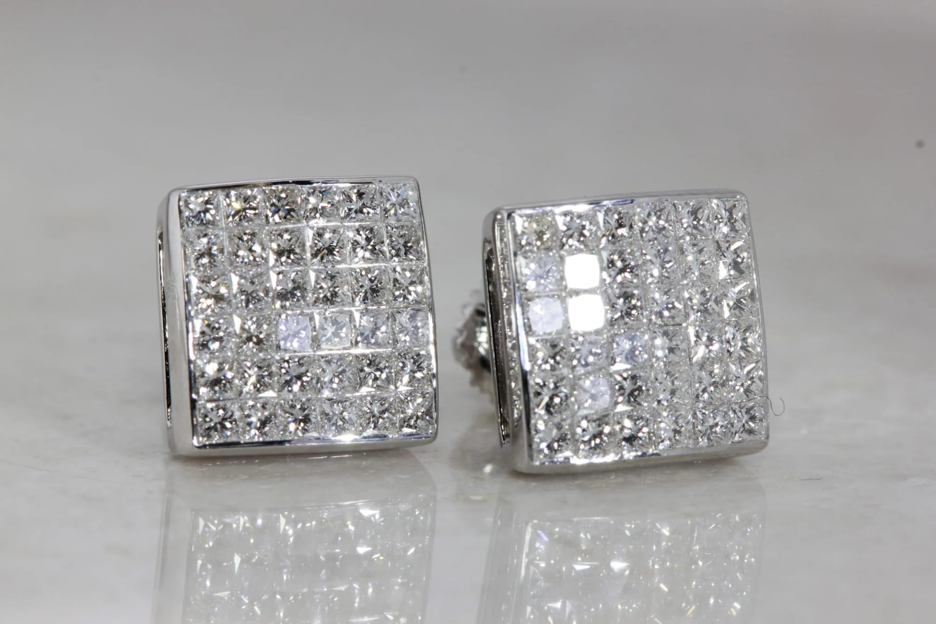 Invisible Set Diamond Earrings Seamless Sparkle &amp; Modern Luxury | Cervin Blanc