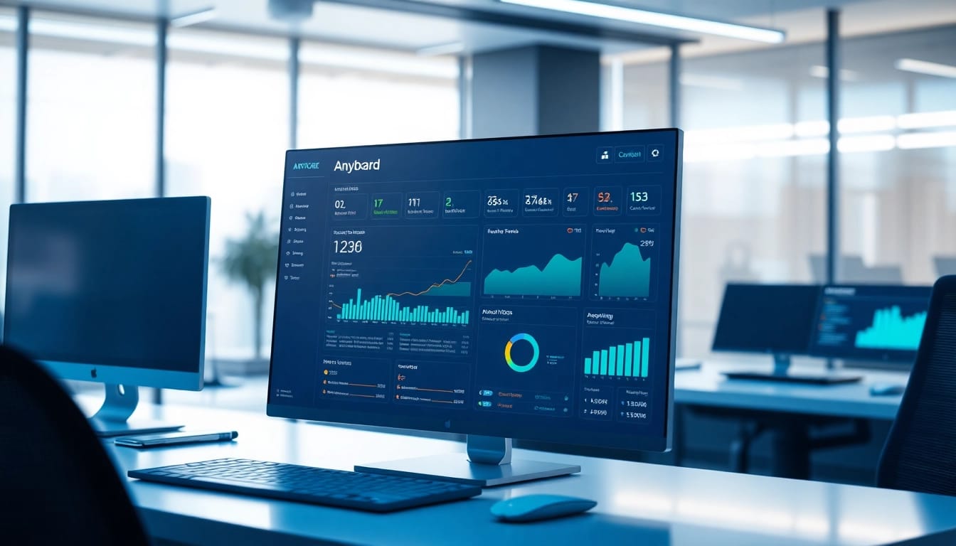 Anyone Dashboard showcasing a user-friendly technology interface with community engagement metrics.