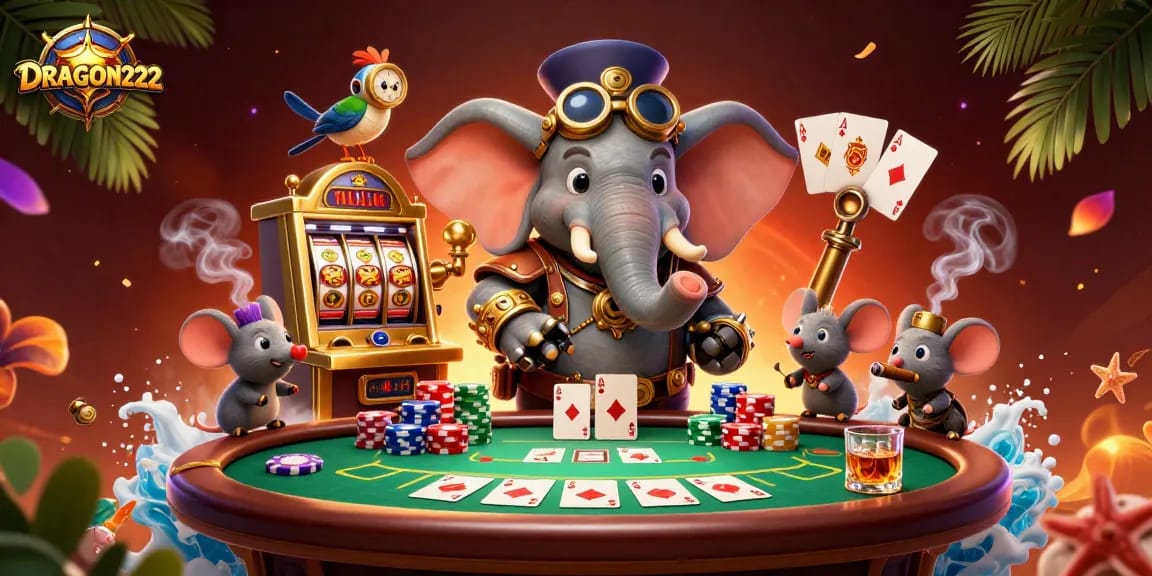 Engage with DRAGON222's exciting slot machine experience featuring dynamic gameplay and thrilling decorations.