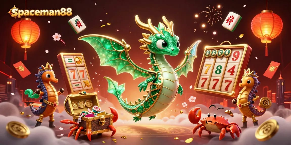 Win big thrills at spaceman88 with a vibrant 3D illustration of an epic sea dragon adventure.