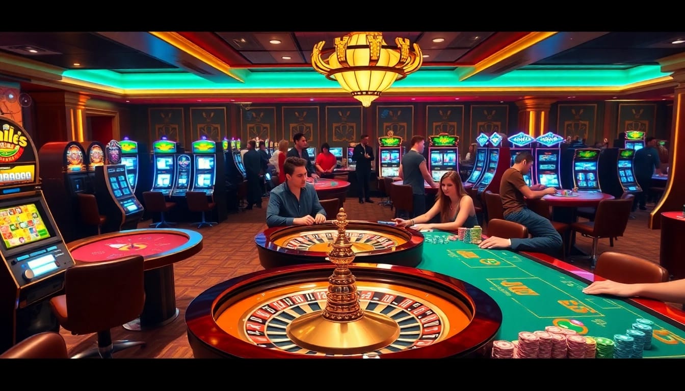 Engaging casino experience at https://8888vv.xyz/ featuring vibrant tables and excited players in high-stakes games.