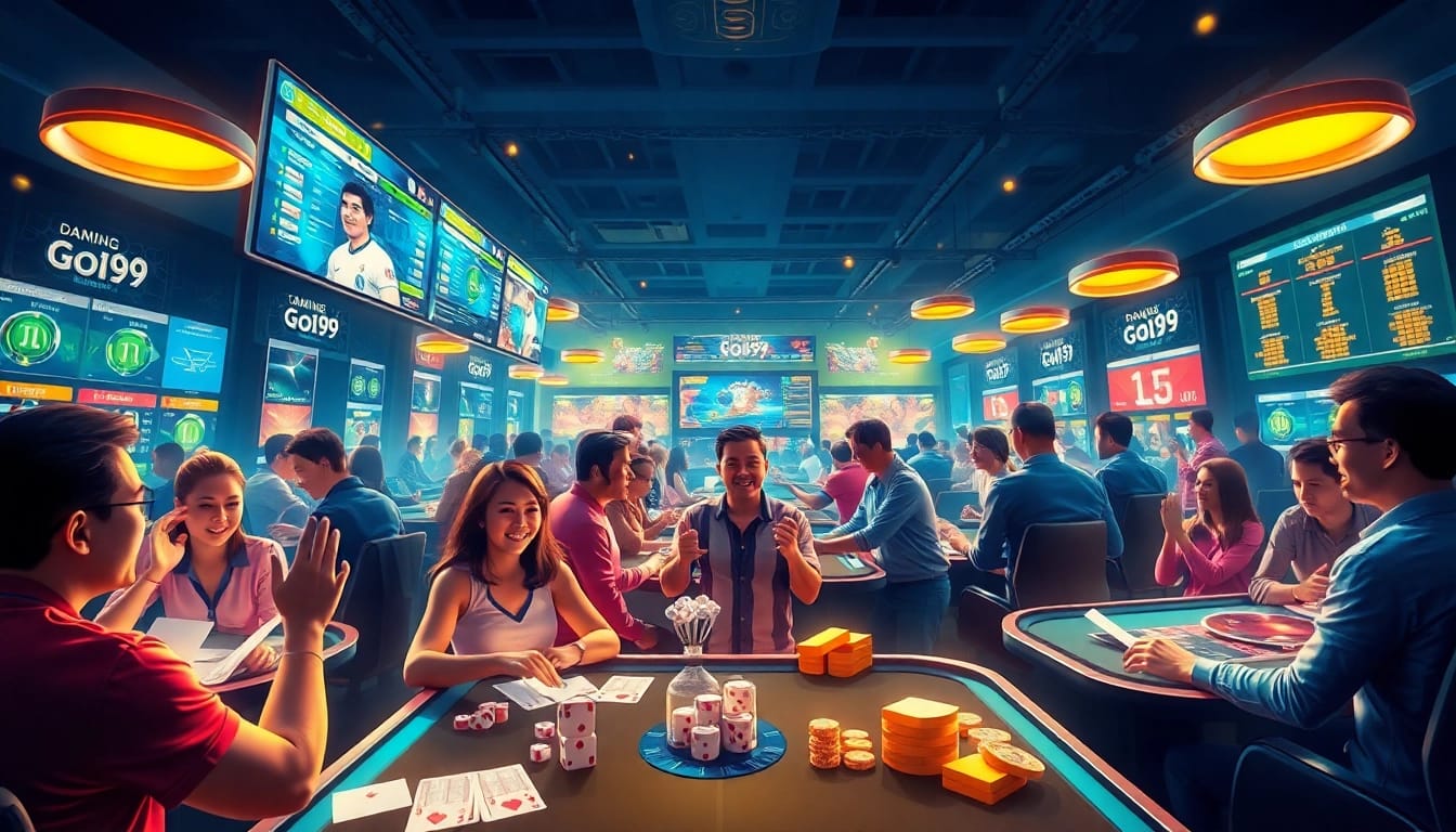 Experience the excitement of cổng game go99 with vibrant players engaging in thrilling online gaming.