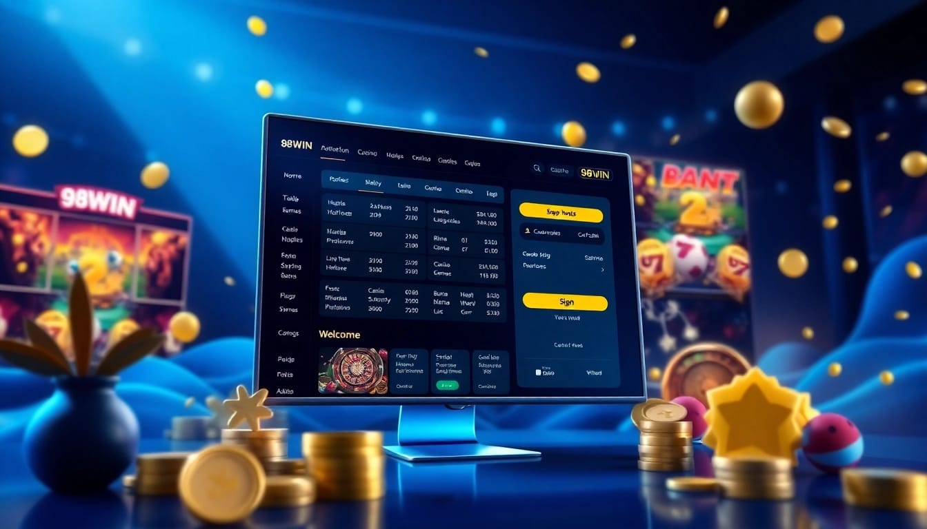 Screenshot of 98win interface showcasing exciting online betting options.