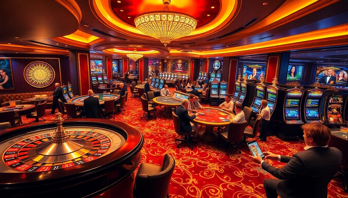 Experience thrilling games at https://f168info.com/ with luxurious casino tables and vibrant slot machines.