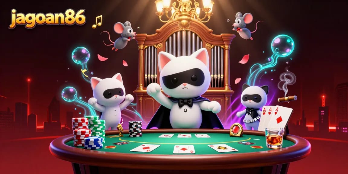 Experience thrilling gameplay with jagoan86 in a vibrant casino scene filled with rich details.