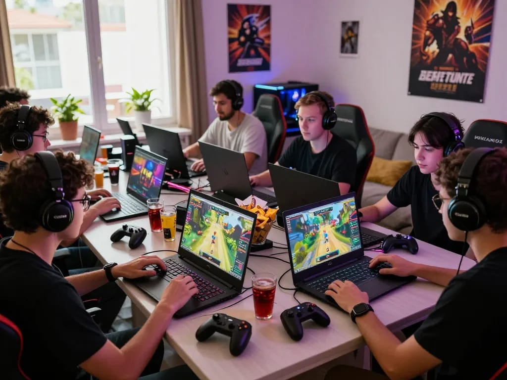 Exciting online gaming environment showcasing players engaging at https://hitclub9.us.com/ with vibrant graphics and snacks.