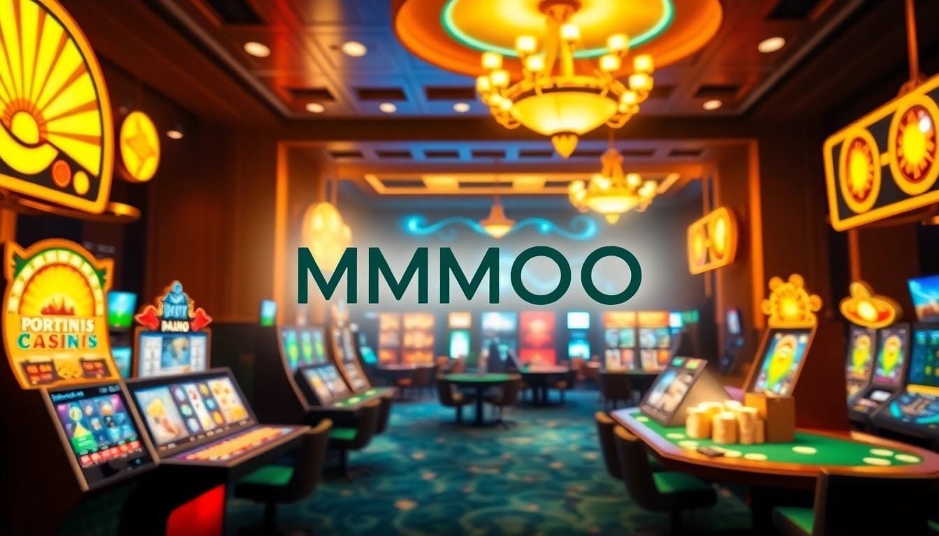 MMOO online casino interface showcasing interactive games and vibrant atmosphere