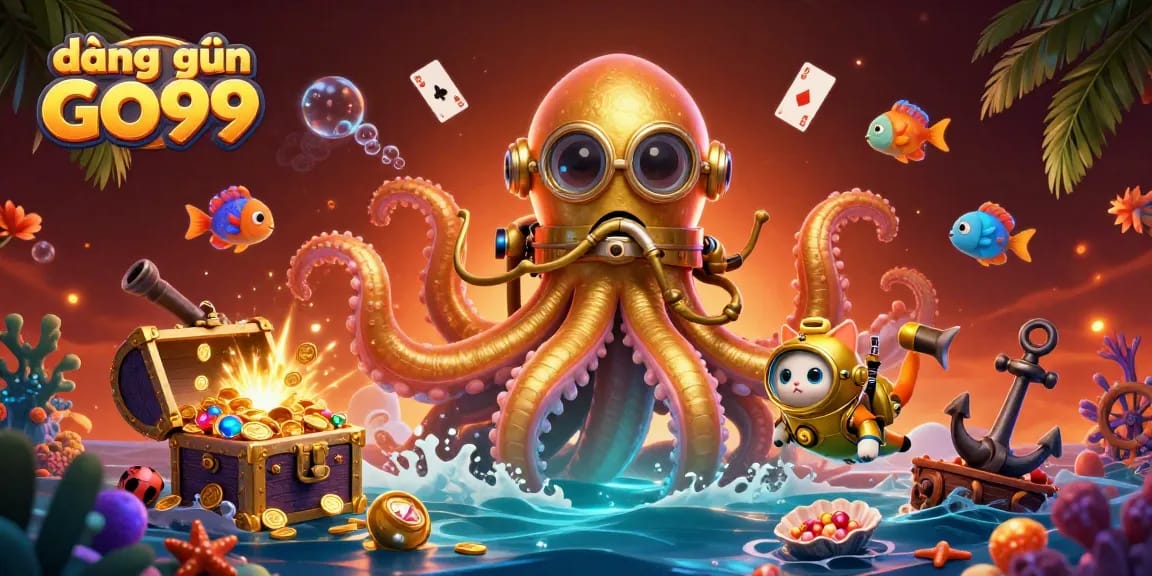 Engage in thrilling gameplay with đăng nhập GO99, exploring vibrant treasures and exciting underwater casino elements.