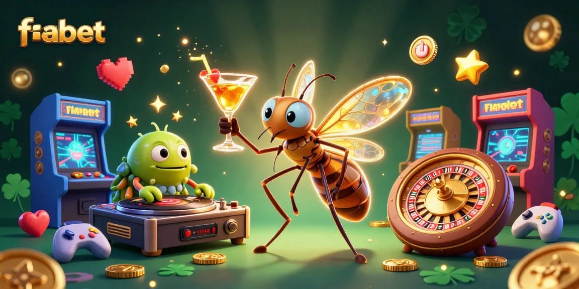 Experience winning thrills with fabet's casino-themed vibrant 3D illustration featuring interactive game elements.