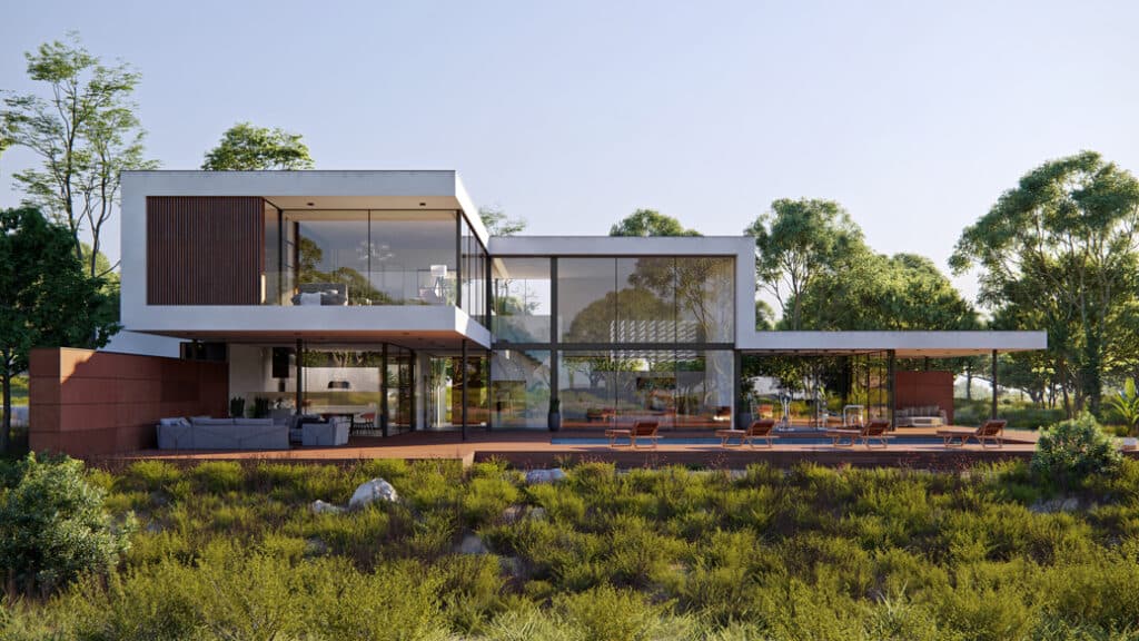 Visualisierung Architektur zeigt jeden Raum fotorealistisch