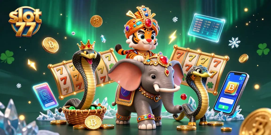 Experience thrilling gameplay with slot 77, featuring vibrant jackpot elements and a colorful casino atmosphere.