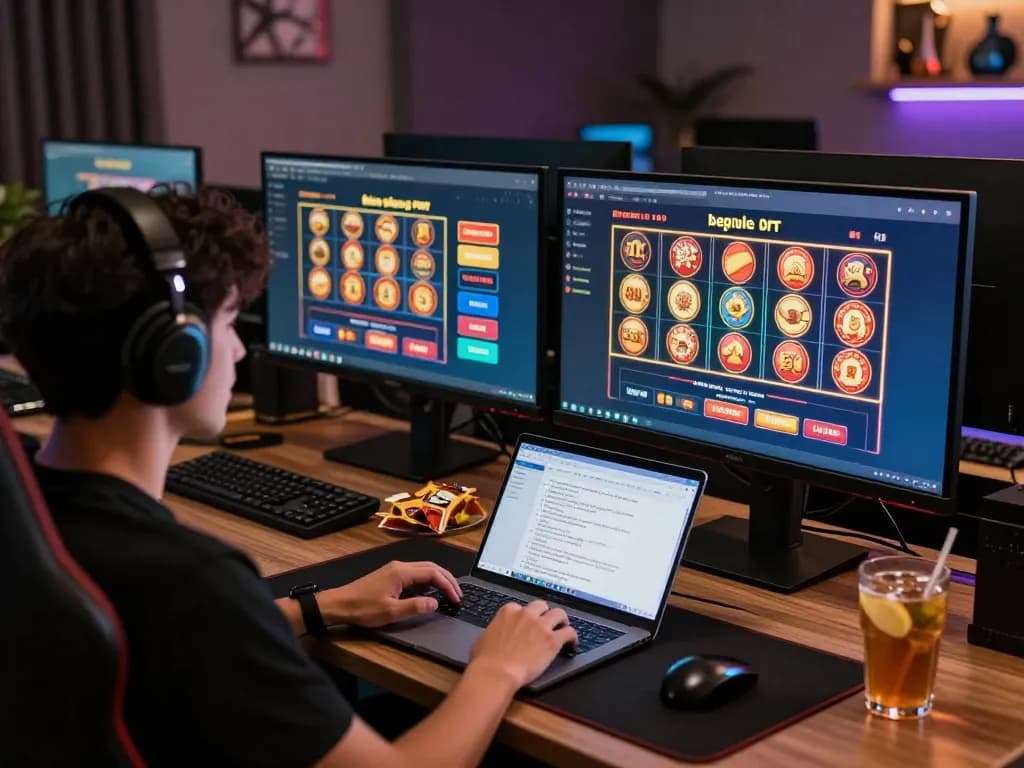 Engaging gamer exploring 789win hiện đang mở online casino with immersive gaming experience.