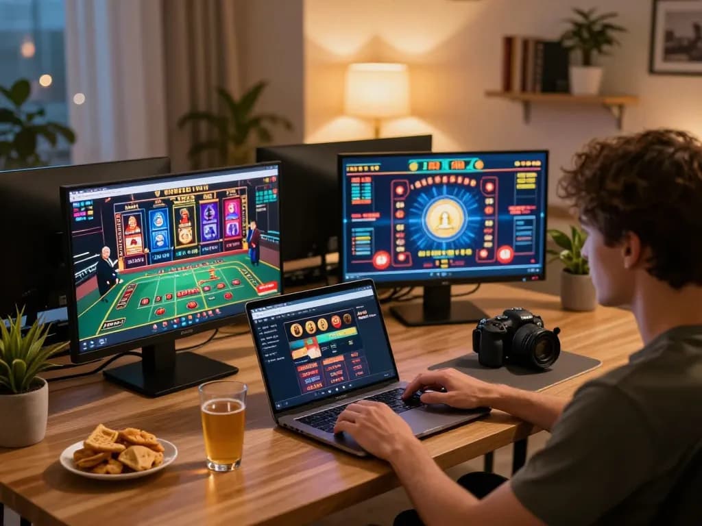 Engage with J188's exciting gaming options in a cozy online setup.