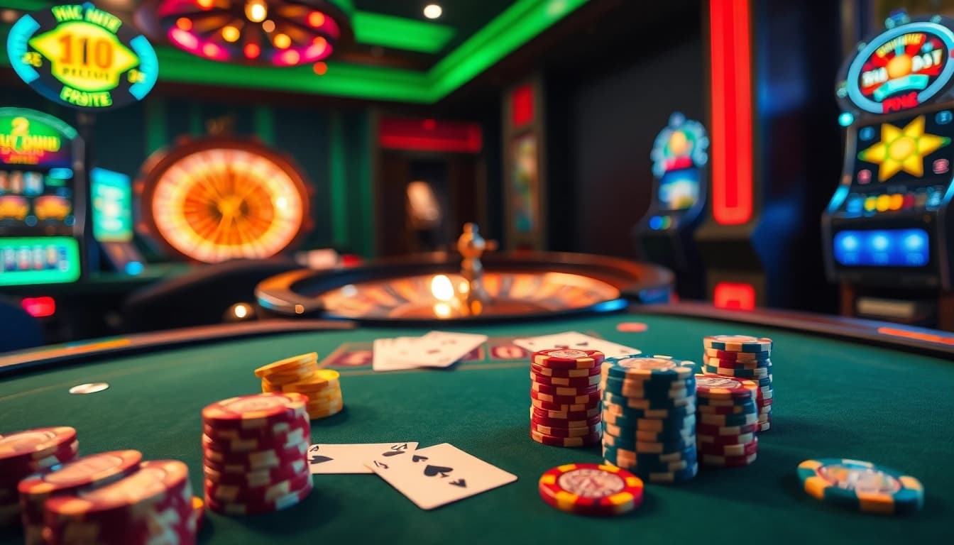 Engage in thrilling gambling action at Trang Chủ Go8 with vibrant casino tables and exciting games.