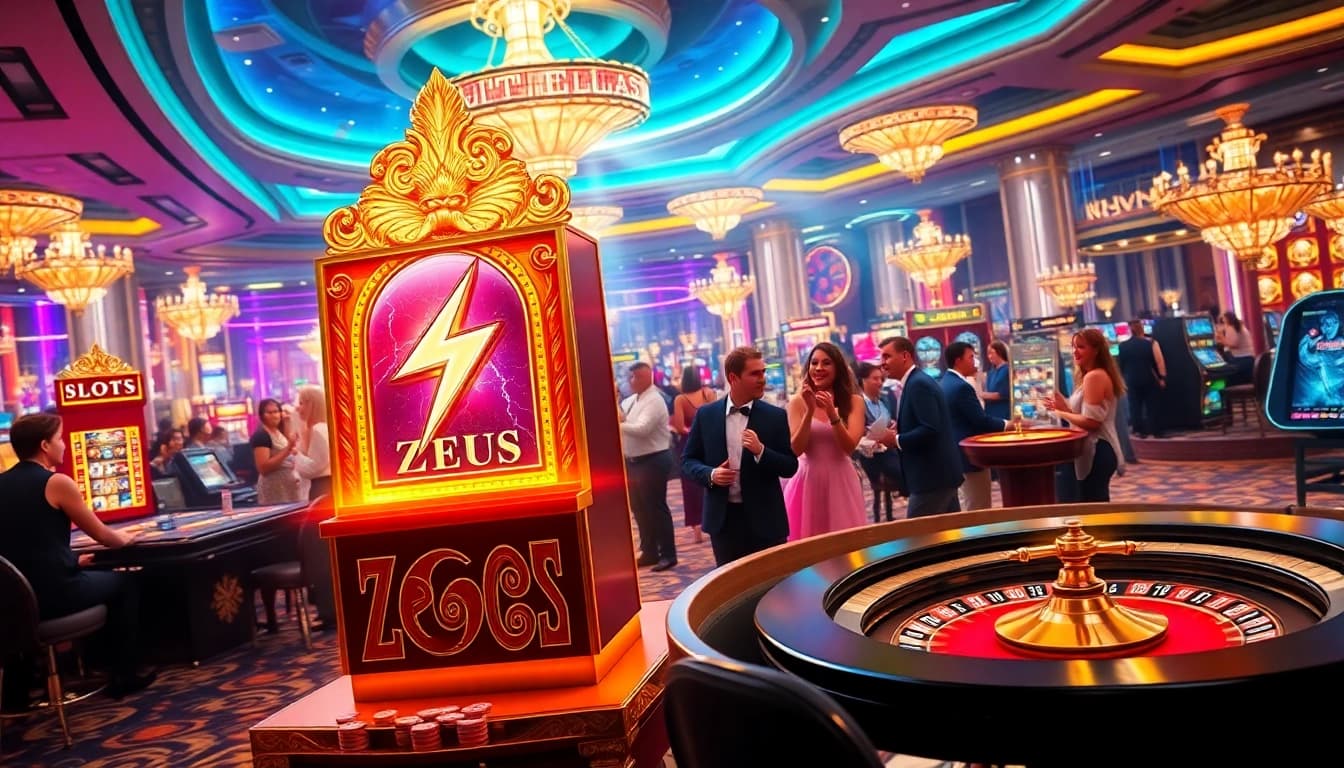 Rasakan kegembiraan slot zeus dengan visual kasino yang cerah dan elemen permainan yang elegan.