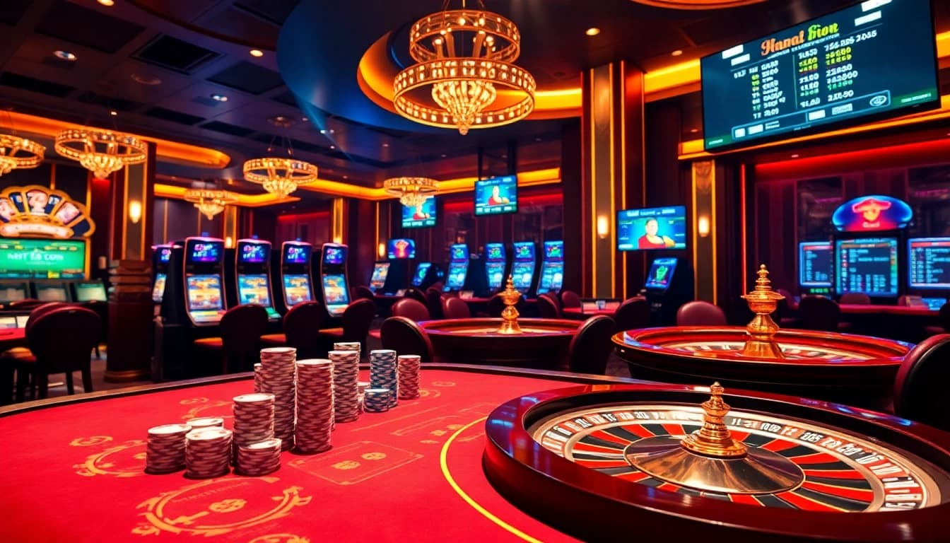 Experience the thrill of strategic gambling at rr88.se.net with vibrant casino visuals.