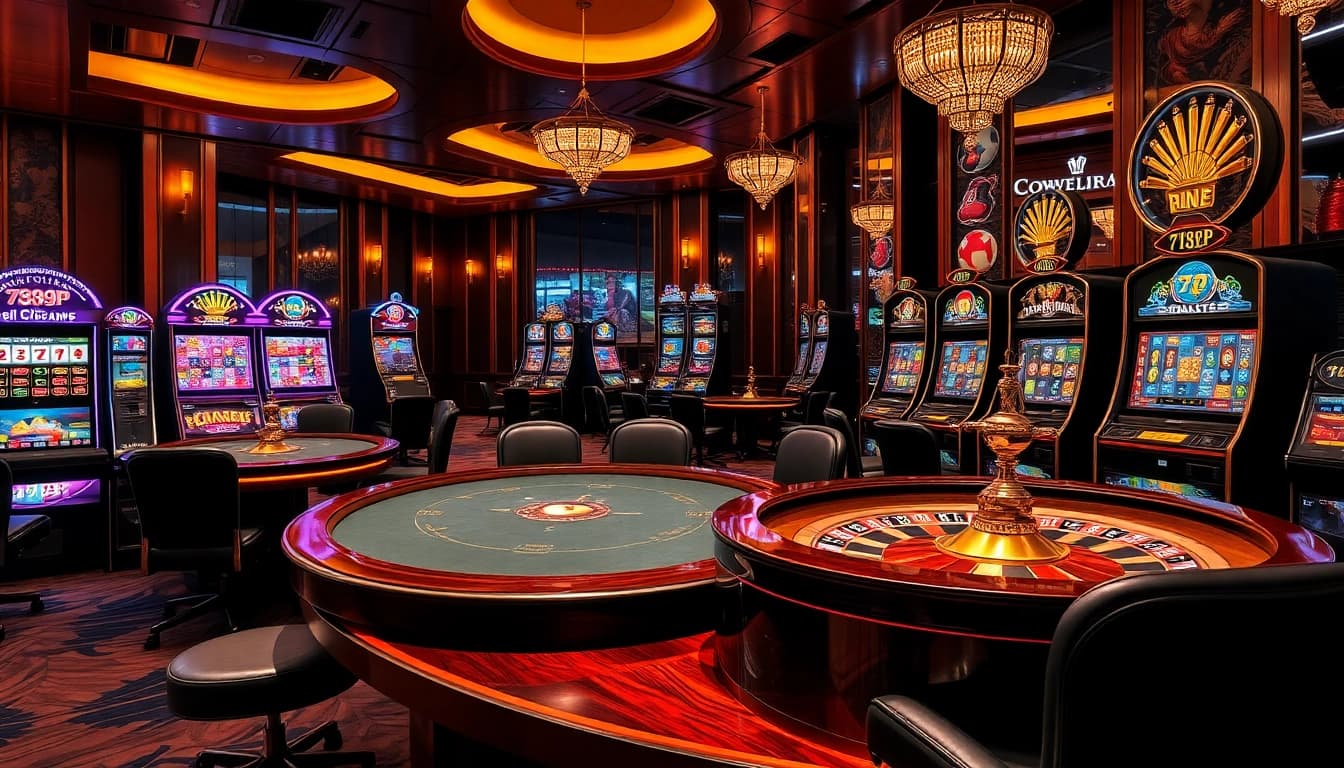 Experience the excitement at 789P with vibrant casino tables and thrilling gaming action.