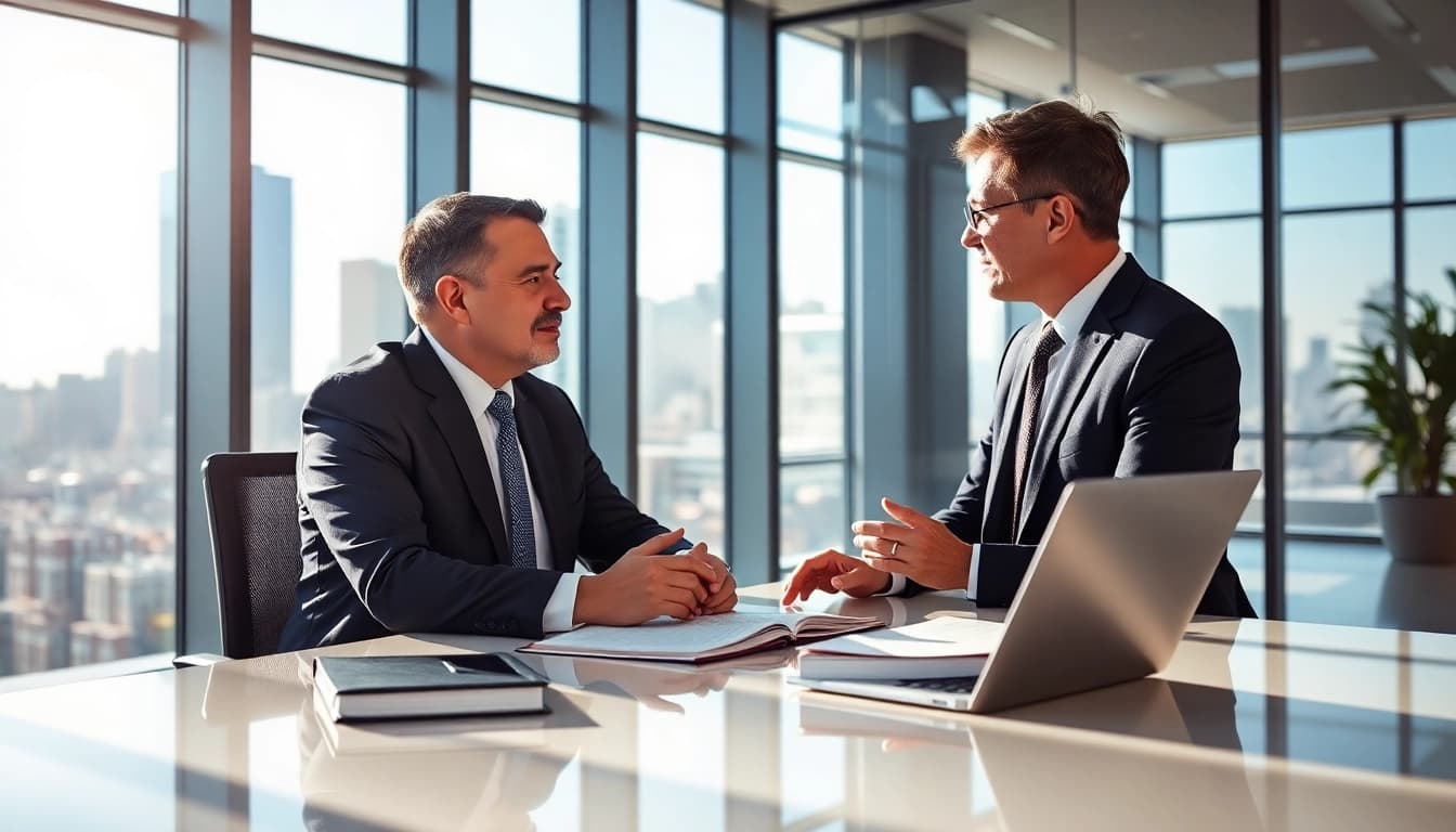 Consulting session with an Orlando Personal Injury Lawyer showcasing professionalism and empathy.