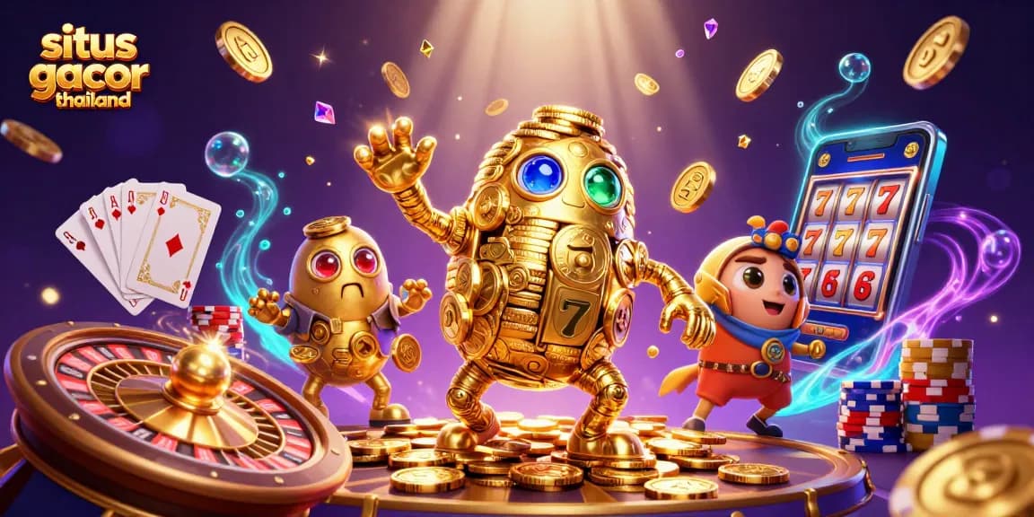 Experience the thrill at situs gacor thailand with dynamic slot reels, golden golem, and casino classics.