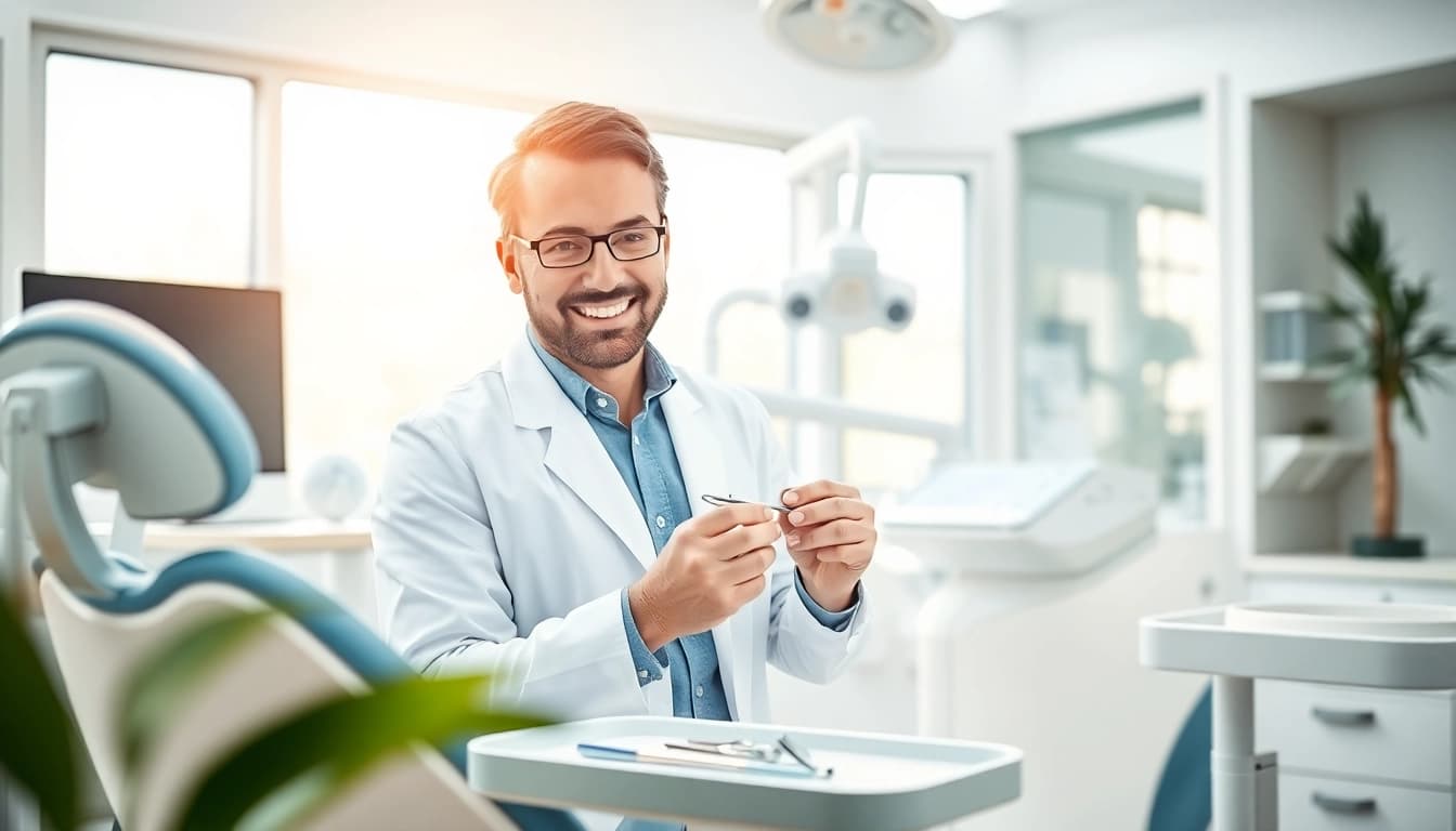 Dentist Frankfort IL providing care in a bright, modern dental office setting.