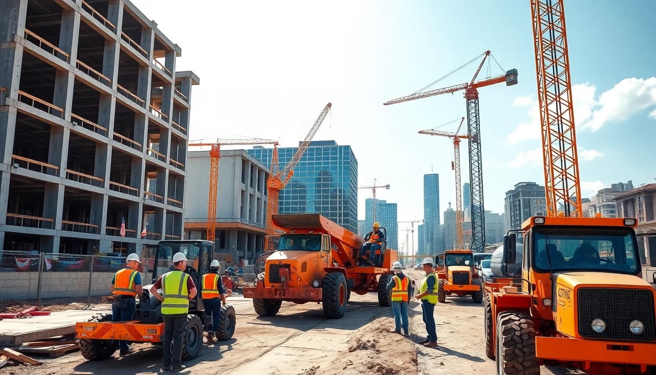 Engaging tennessee construction news scene with professionals working on-site at a construction project.