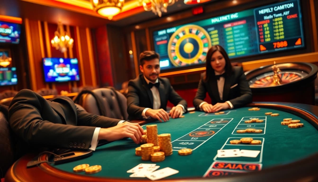 Experience the excitement of UU88 with professional players at a luxurious poker table.