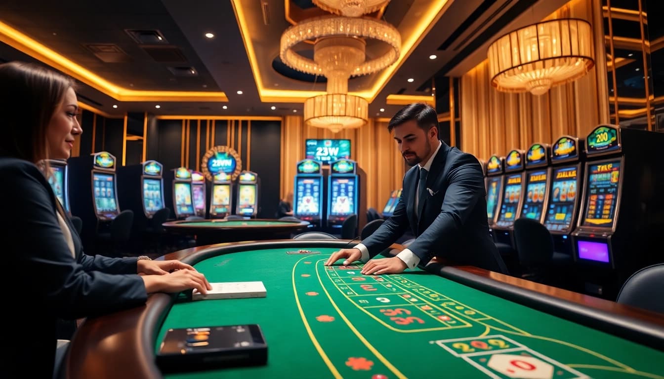Experience the luxurious online gaming atmosphere at https://23win.art/ with vibrant slots and elegant dealers.