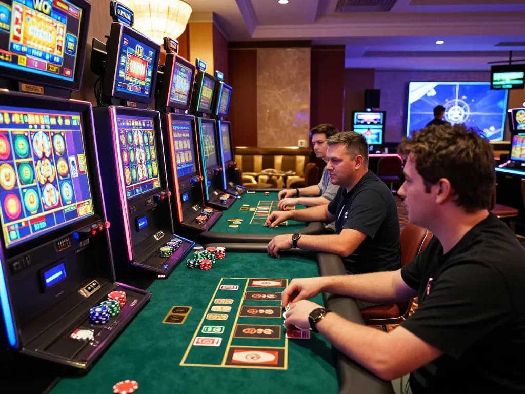Interactive online casino gaming at https://go999.de.com showcasing vibrant lights and live dealer excitement.
