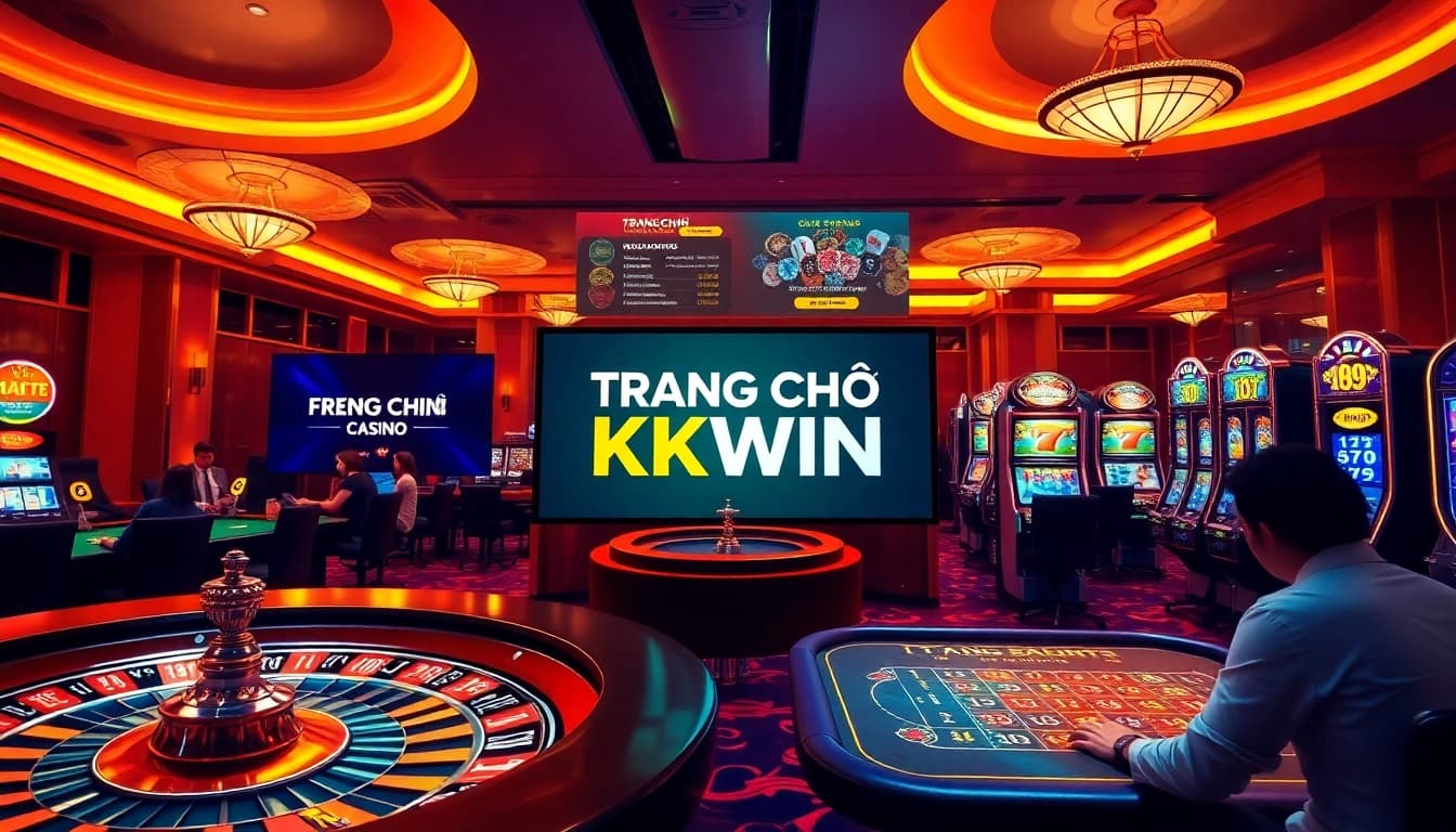 Engage with TRANG CHỦ KKWIN's thrilling online gaming experience, featuring vibrant casino elements.