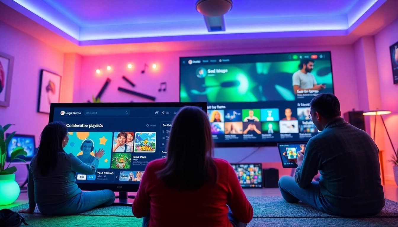 Interactive online gaming experience with 399W platform showcasing casual games and playlists.