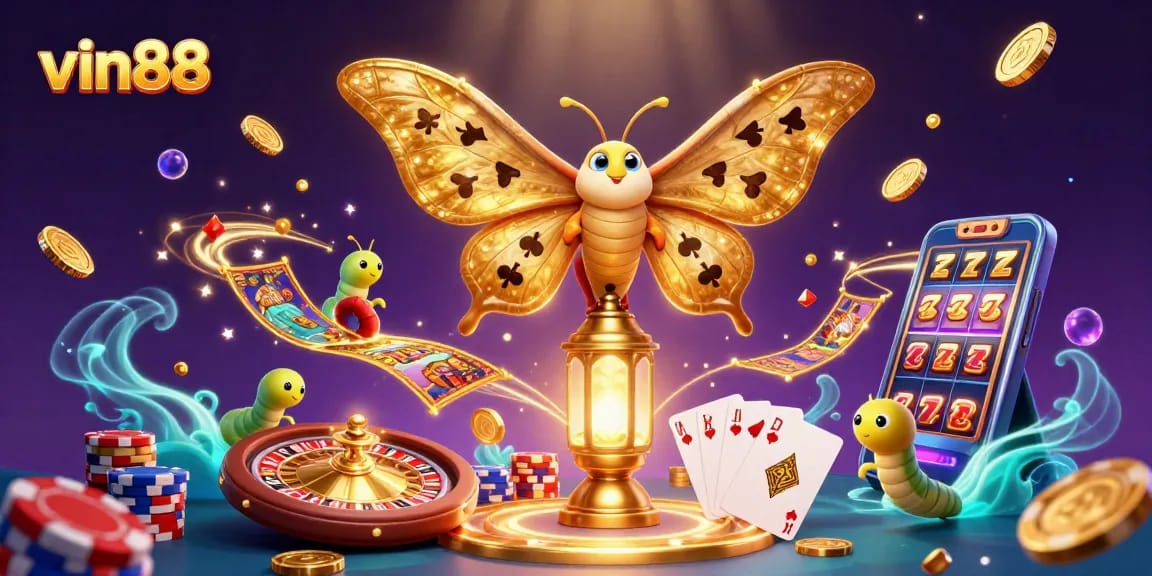 Experience thrilling casino adventures with vin88's engaging characters and dynamic game elements in a vibrant atmosphere.