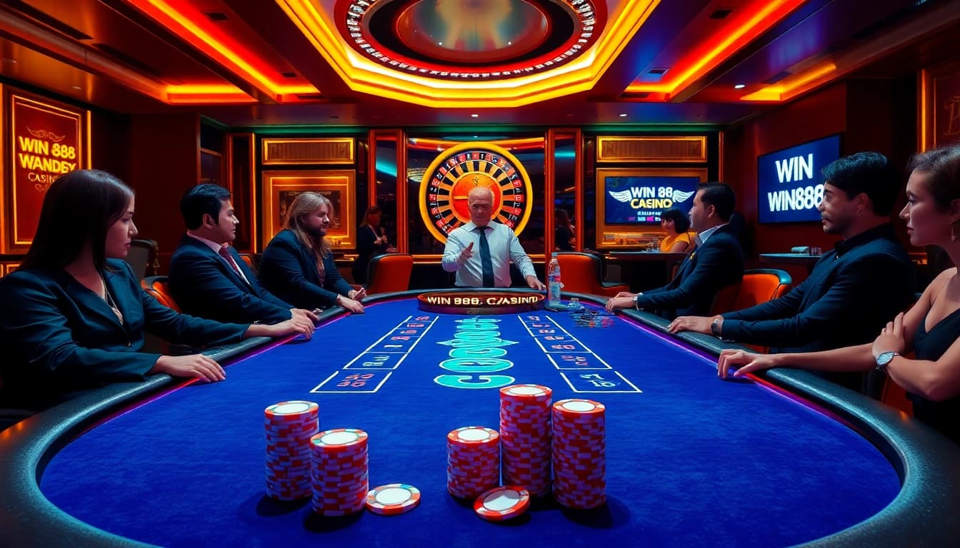 Experience the thrill of win 888 casino with vibrant poker action and luxurious atmosphere.