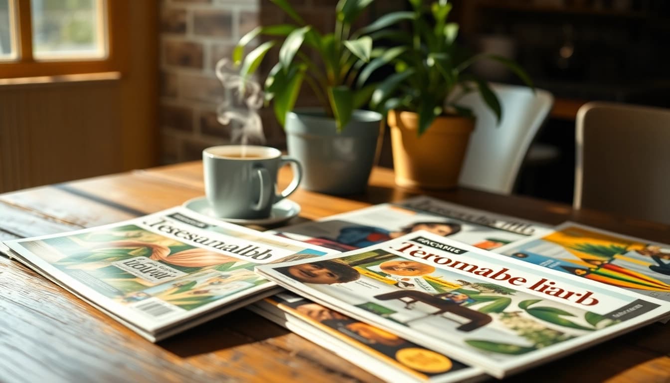 Read articles on sustainability and equality at https://www.unsustainablemagazine.com while enjoying a warm café setting.