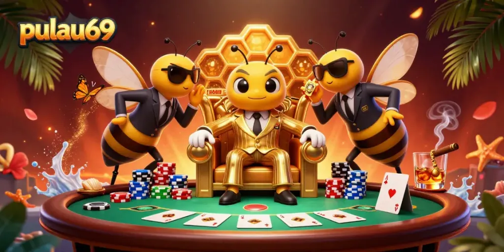 Pulau69 reveals top poker strategies with a cartoon mob boss and dynamic gameplay elements.