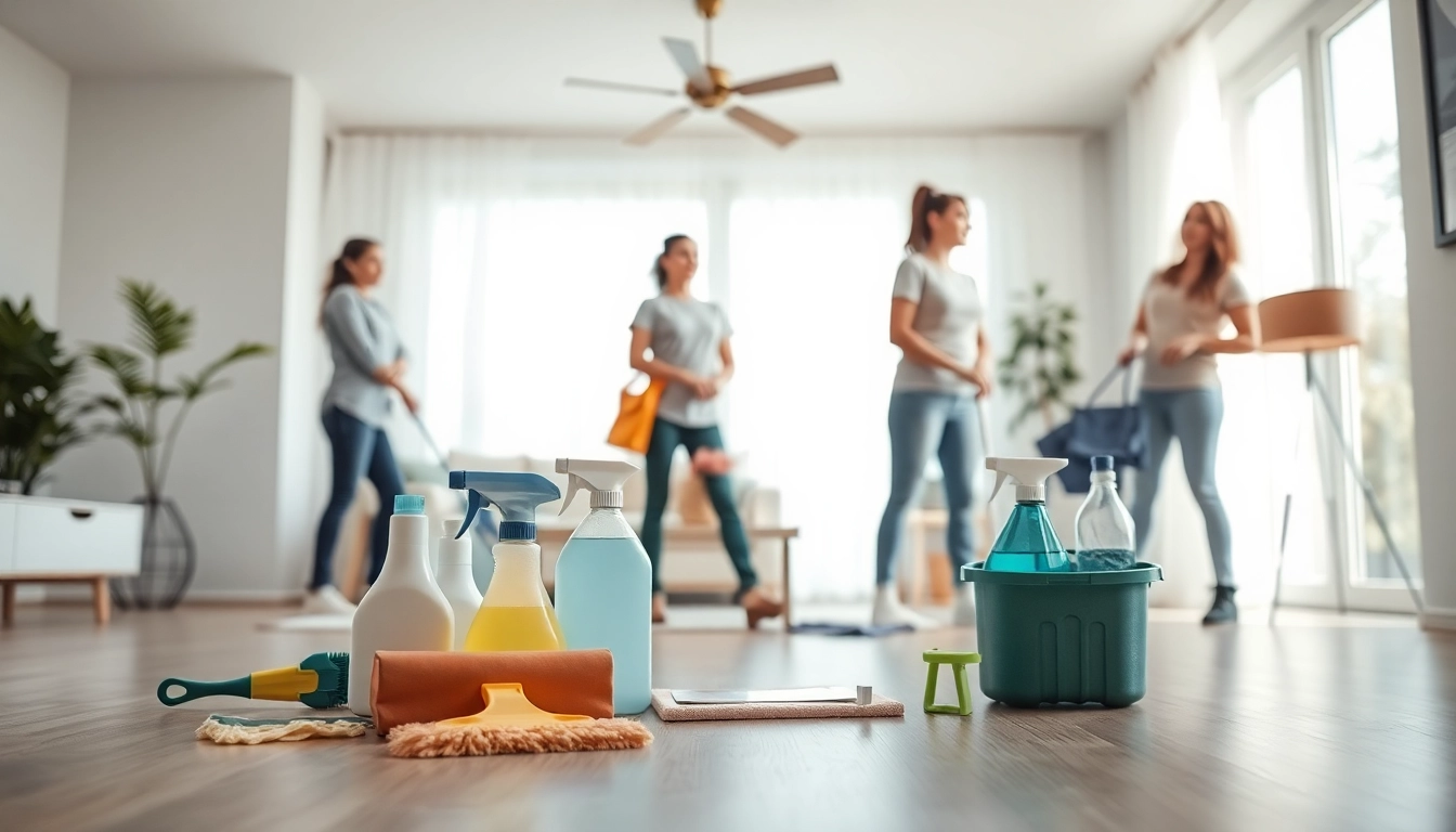 Expert cleaning service team diligently maintaining a spotless home environment.