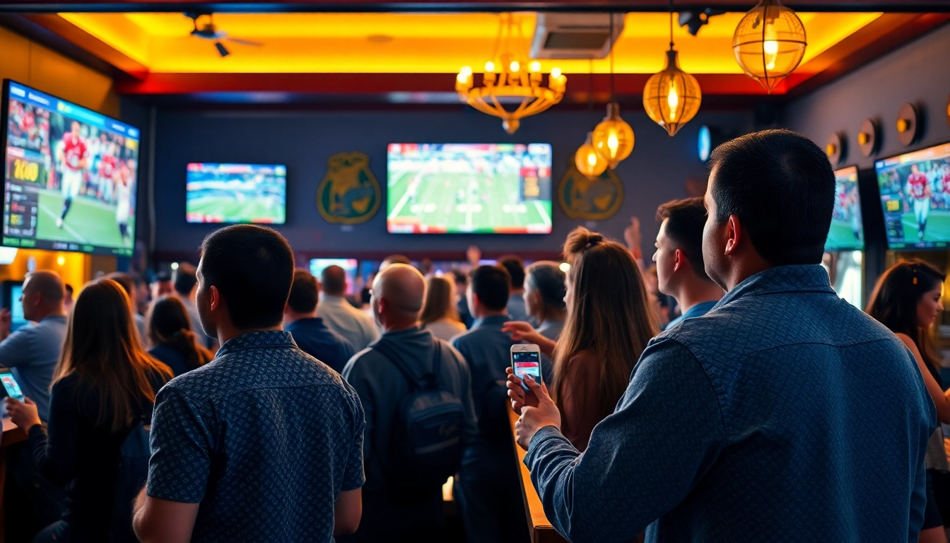 Engaged fans in California participating in sports betting, highlighting the excitement of sports events.