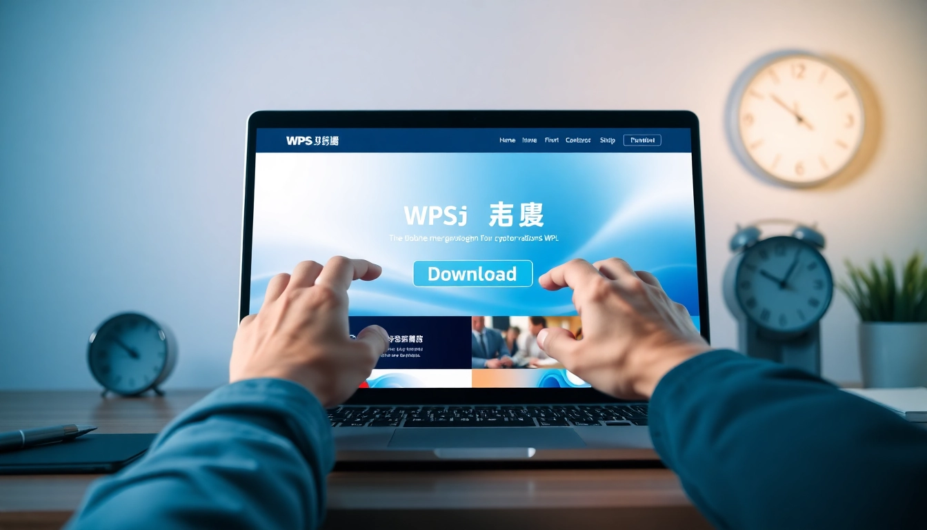 Download process for WPS官网下载 illustrated with engaging visuals.