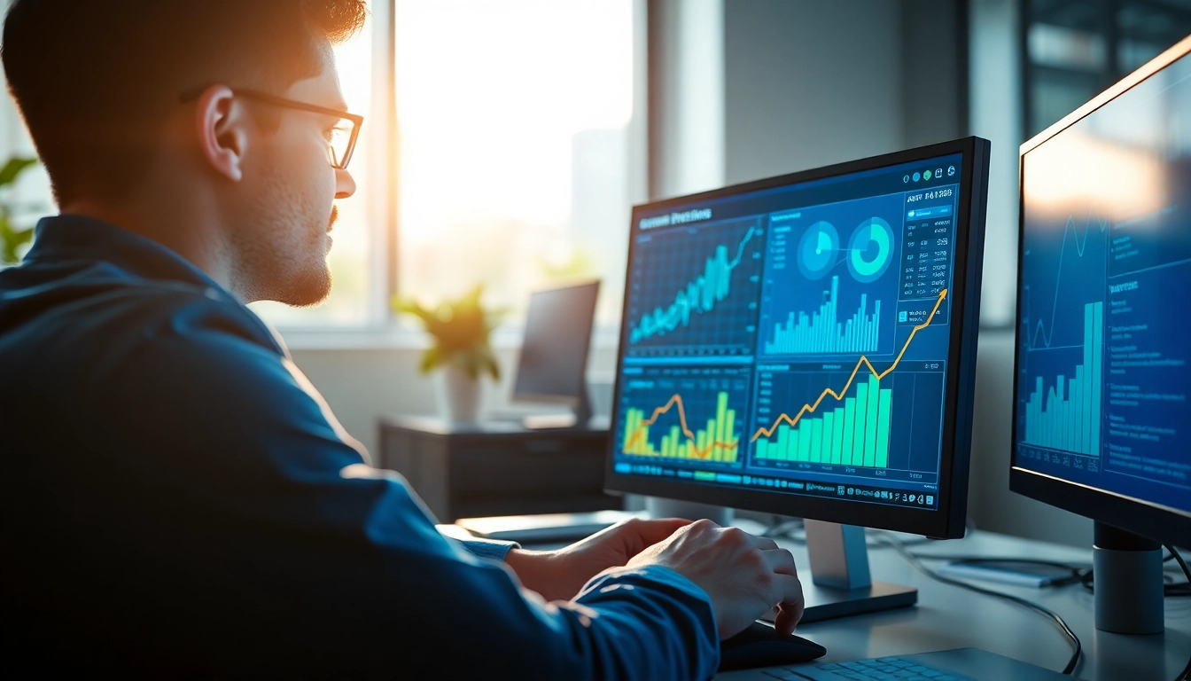 Analyze competitive intelligence with AI tools in a data-rich environment.