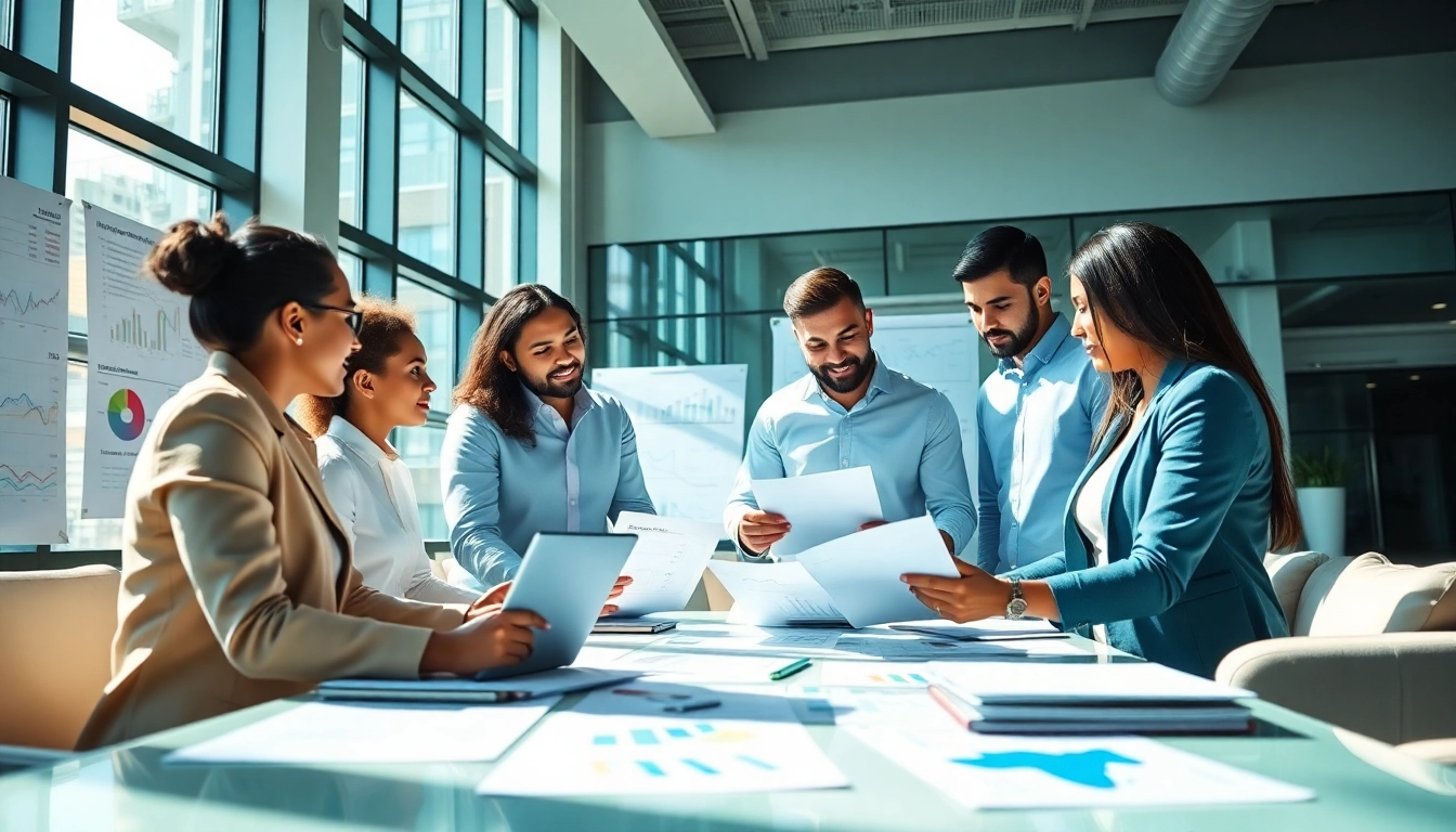 Engaging professionals in a business meeting discussing opportunities for business for sale.