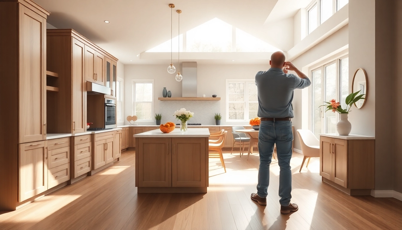 Showcasing a detailed home renovation, this image exemplifies modern kitchen design with a serene atmosphere.