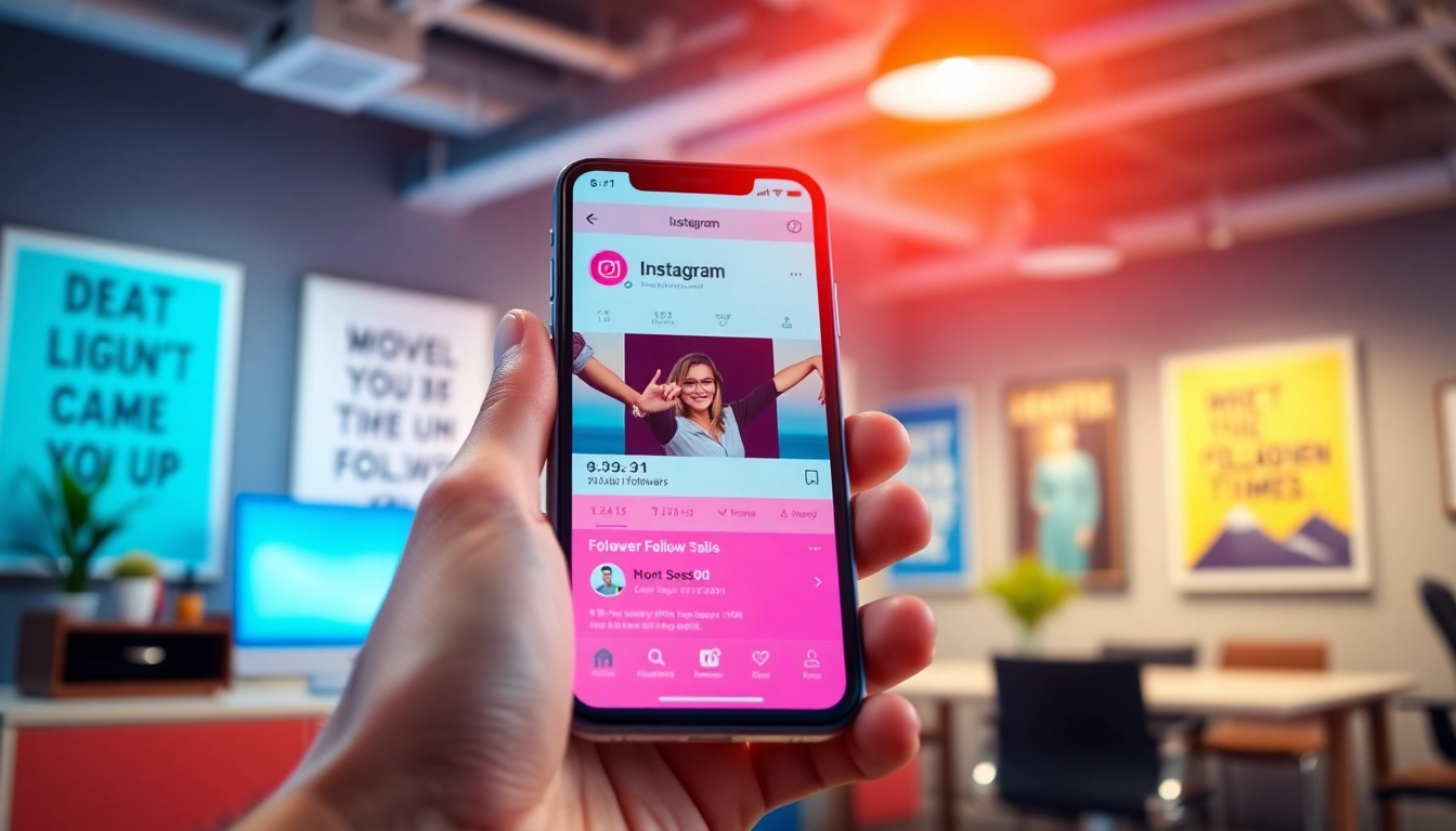 インスタ フォロワー 購入でフォロワー数を増やすためのスマートフォンとオフィス環境。