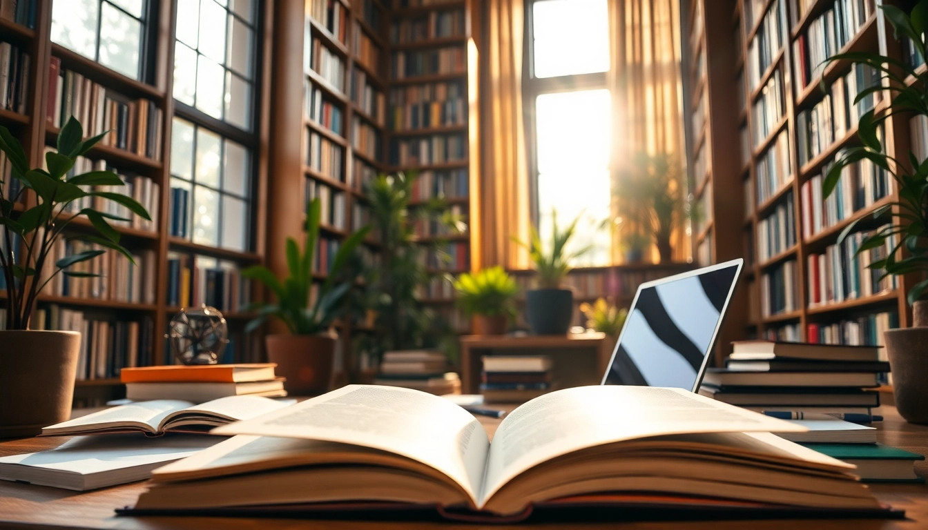 Author at work among books, showcasing the essence of Booklab Authority in a cozy setting.