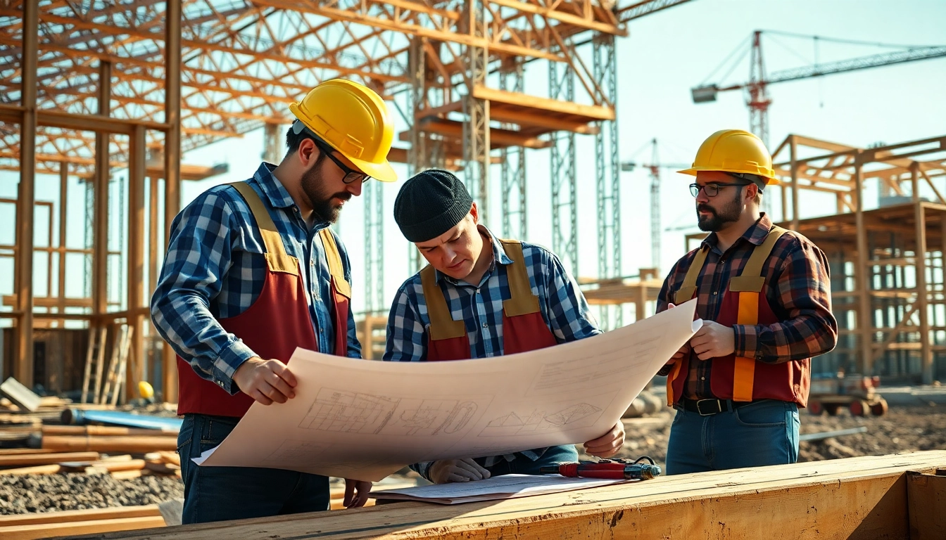 Construction association North Carolina members collaborating on-site, showcasing teamwork and professionalism.