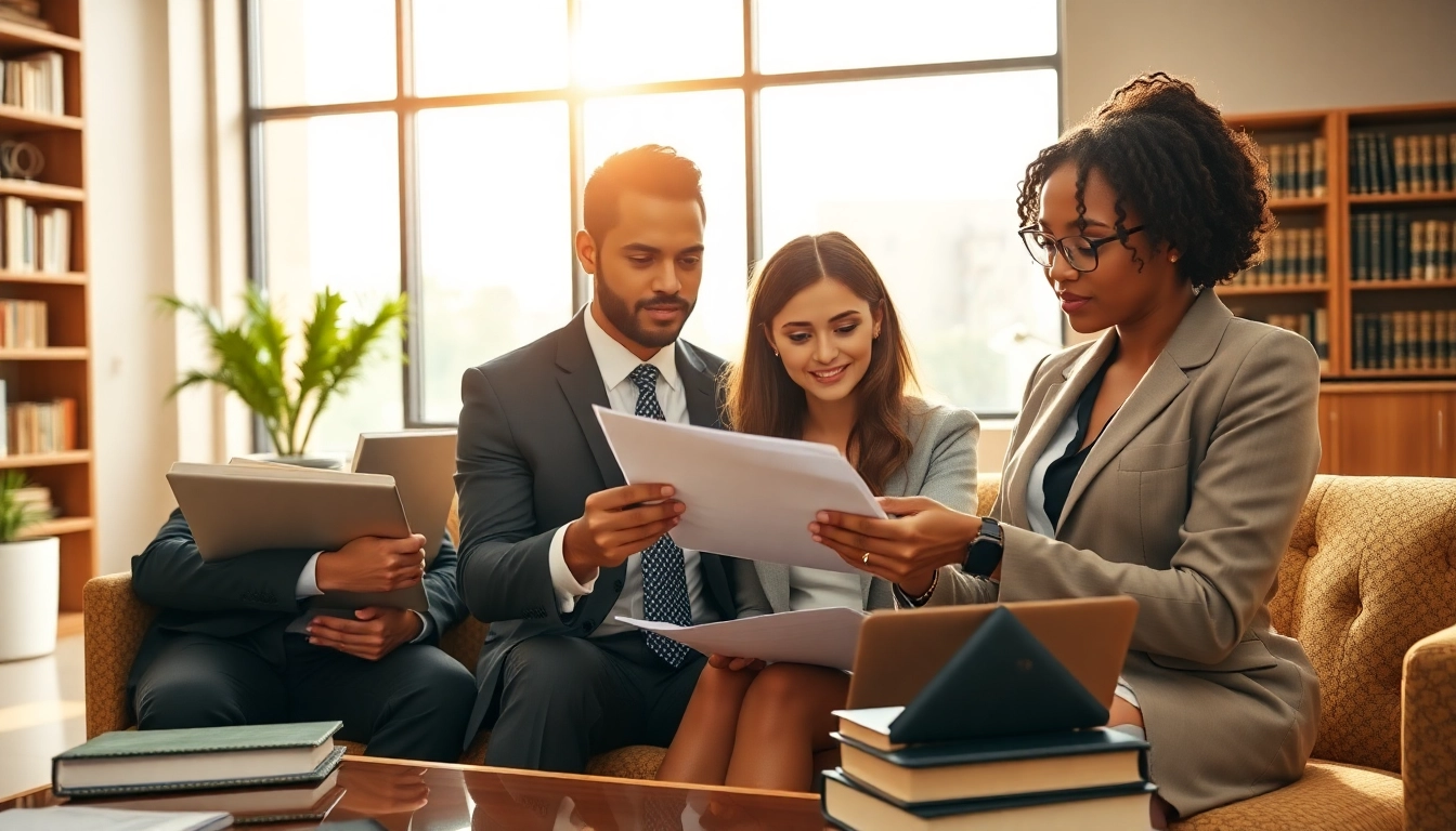 Atlanta injury lawyers collaborating in a professional environment to assist clients.