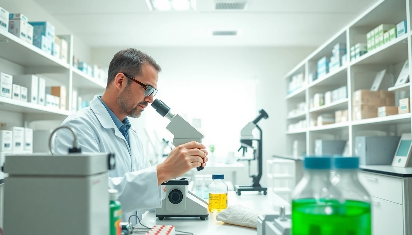 Technician conducting Classic Environmental Testing in a bright lab, showcasing dedication to environmental safeguards.