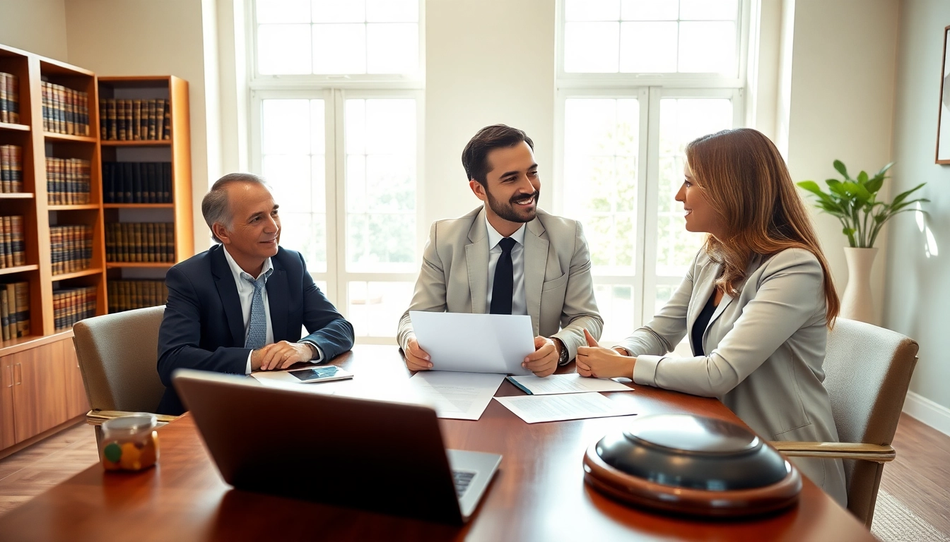Consultation with a Palm Harbor Divorce Lawyer in a professional office setting.