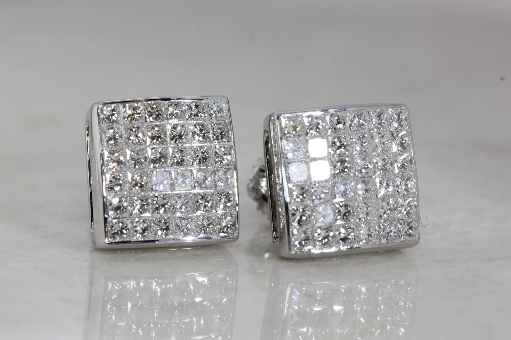 Invisible Set Diamond Earrings Seamless Sparkle &amp; Modern Luxury | Cervin Blanc